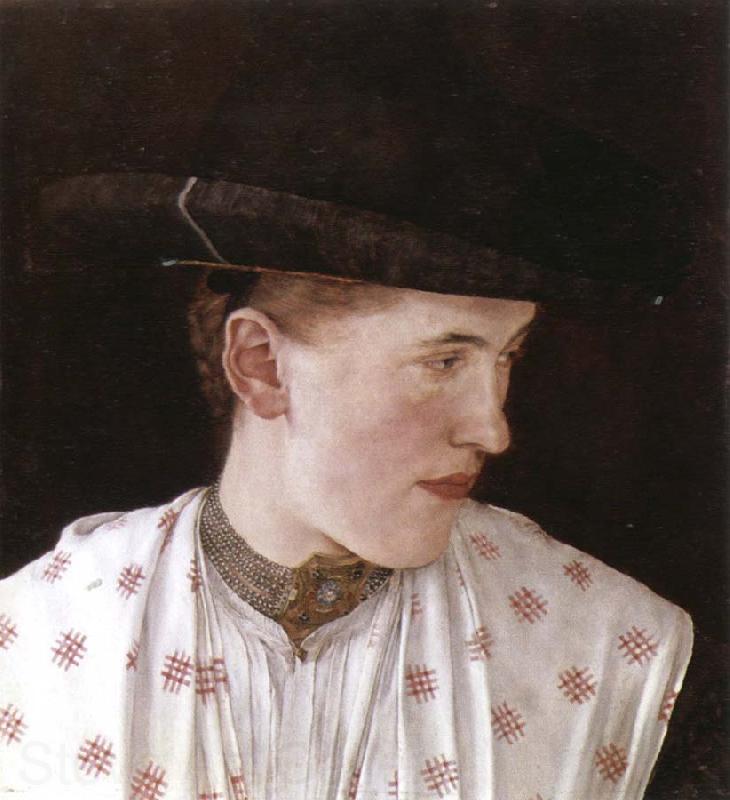 Wilhelm Leibl head of a peasant girl